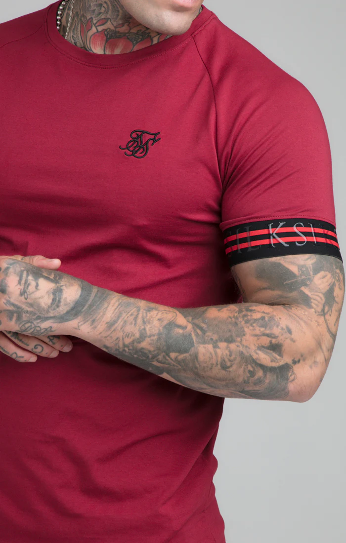 Burgundy Pro Elastic Cuff T-Shirt - Image 2