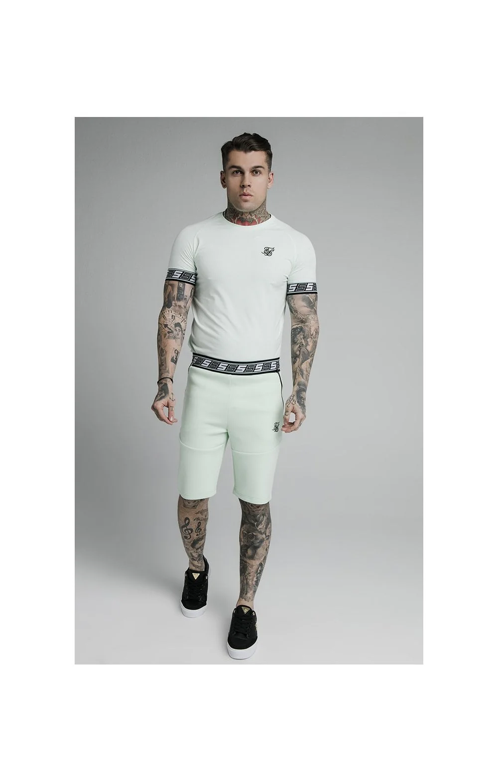 SikSilk S/S Exhibit Tech Tee - Aqua Teal - Image 4