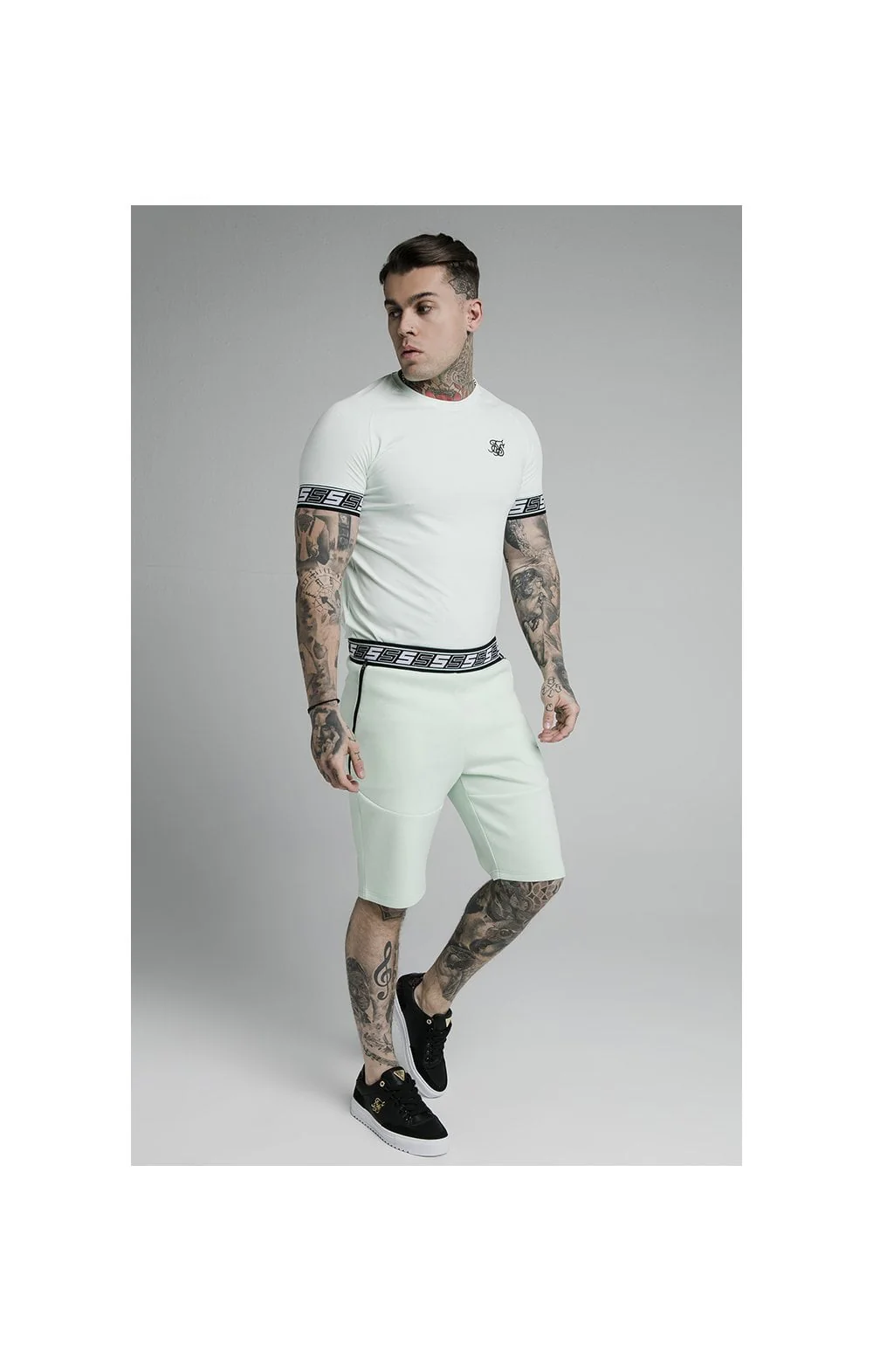 SikSilk S/S Exhibit Tech Tee - Aqua Teal - Image 6