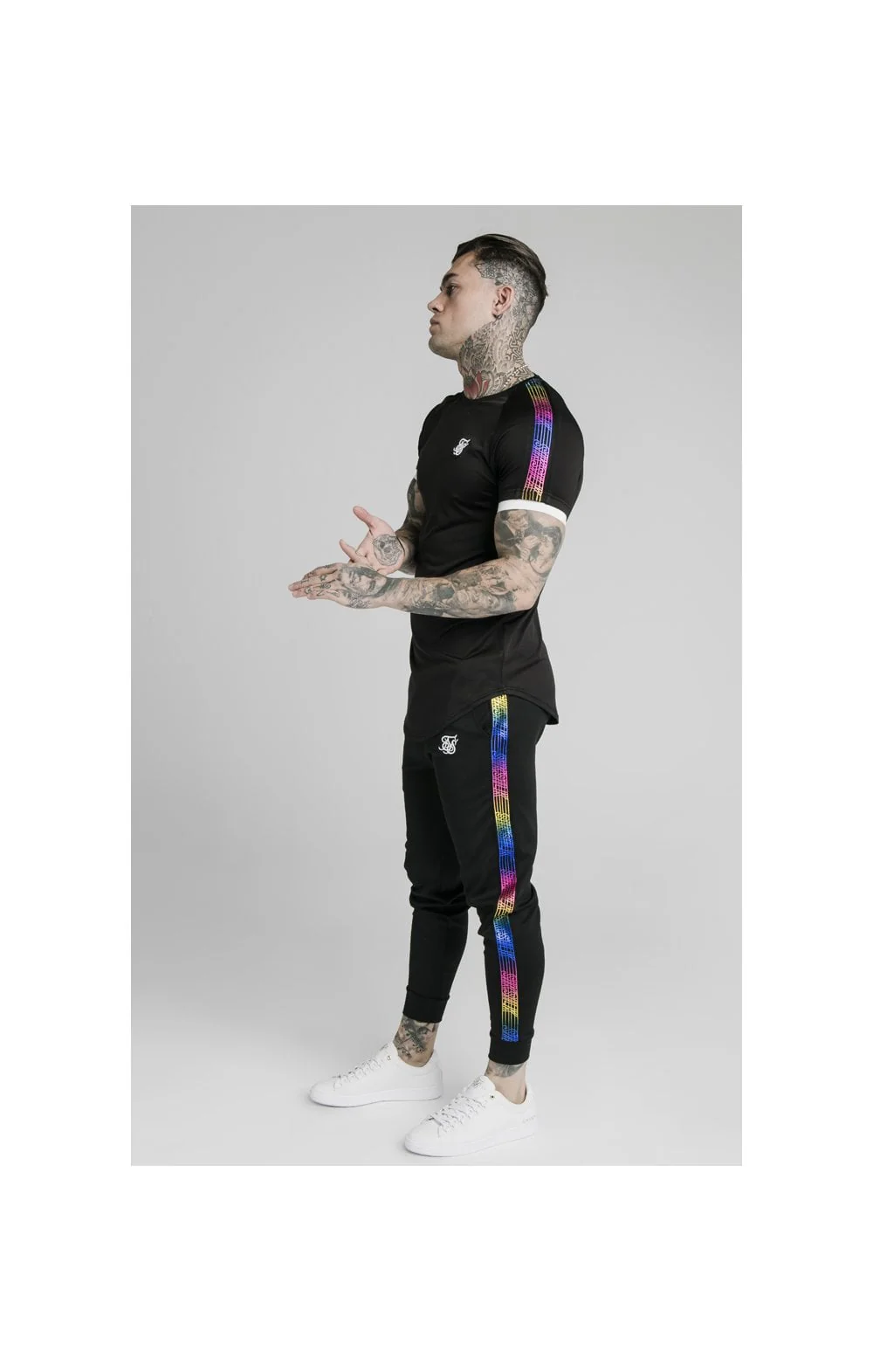 SikSilk S/S Fade Runner Tech Tee - Black - Image 3