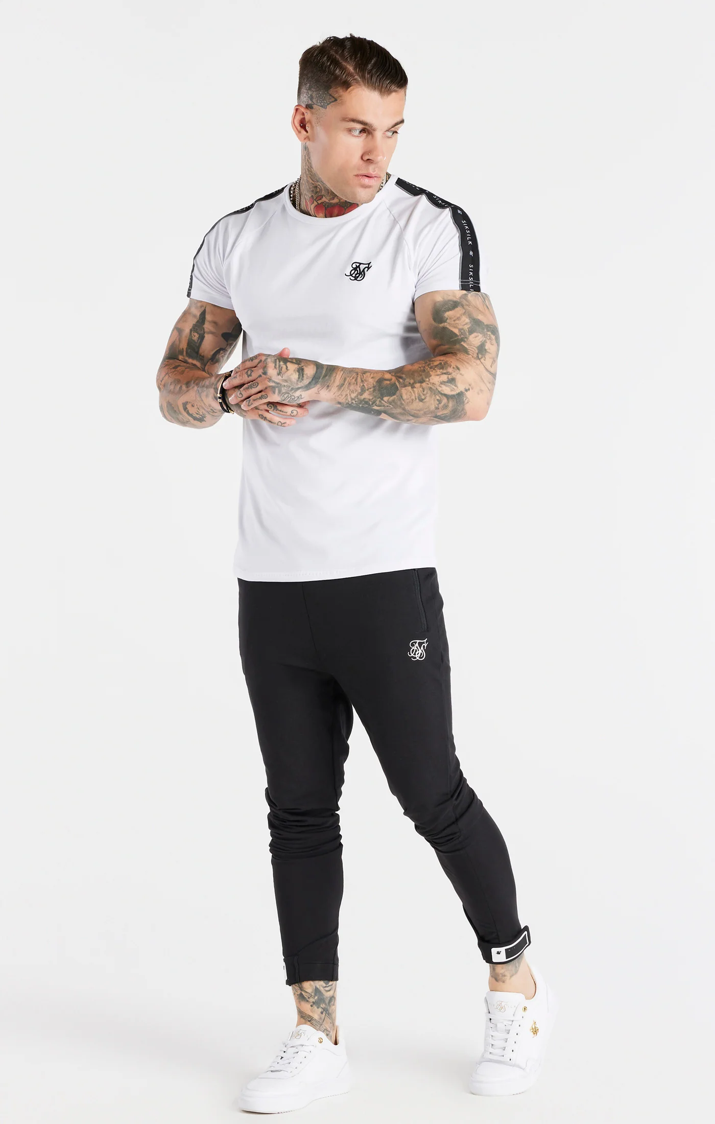 White Tape Muscle Fit T-Shirt - Image 3