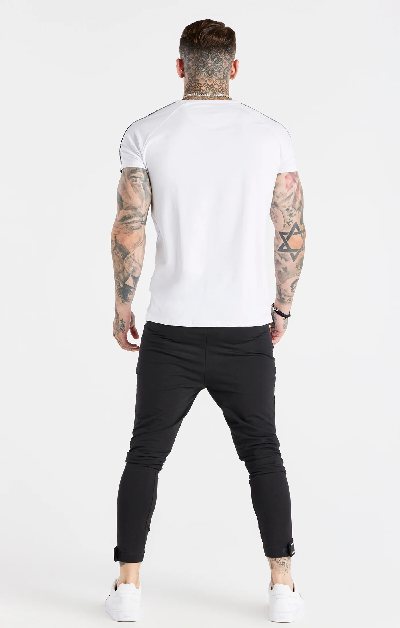 White Tape Muscle Fit T-Shirt - Image 5