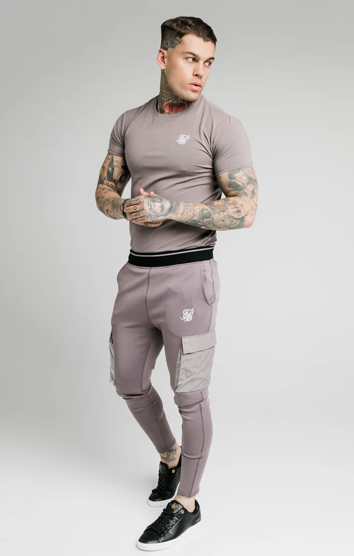Grey Short Sleeve Muscle Fit T-Shirt - Image 3