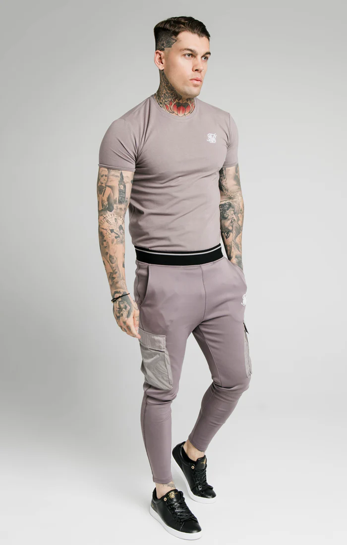 Grey Short Sleeve Muscle Fit T-Shirt - Image 4