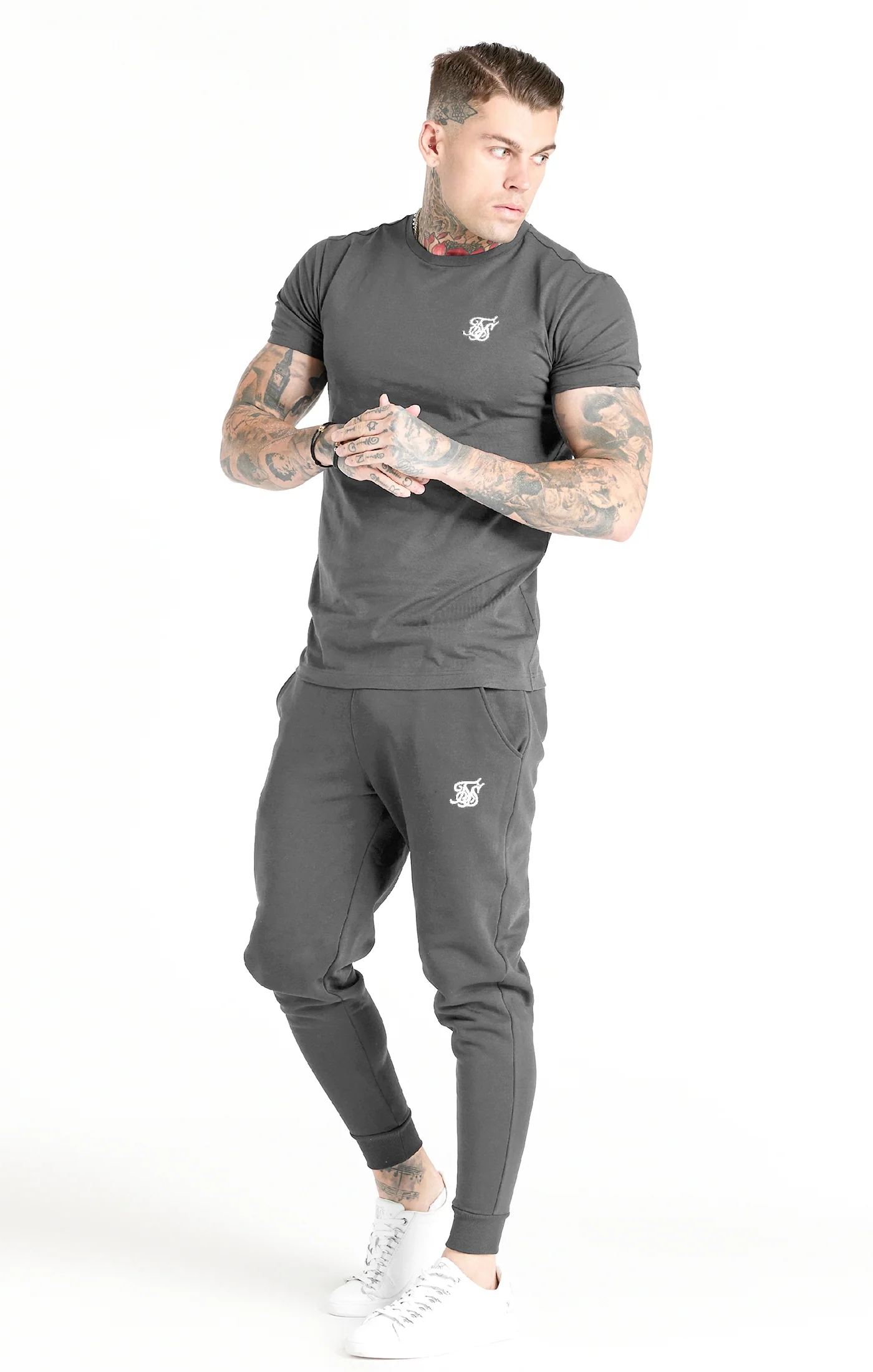 Grey Essential Muscle Fit T-Shirt - Image 4