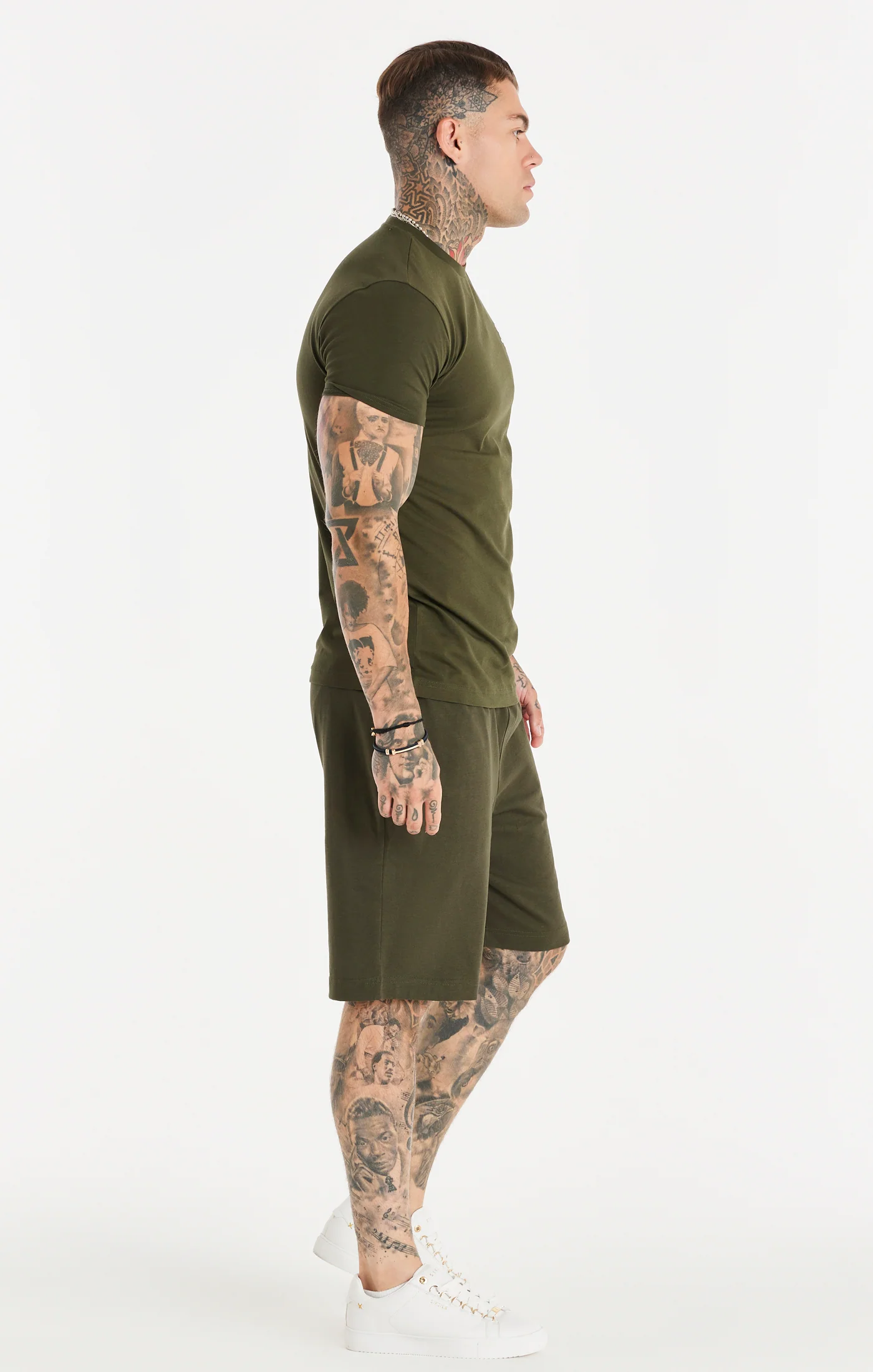 Khaki Muscle Fit T-Shirt - Image 3