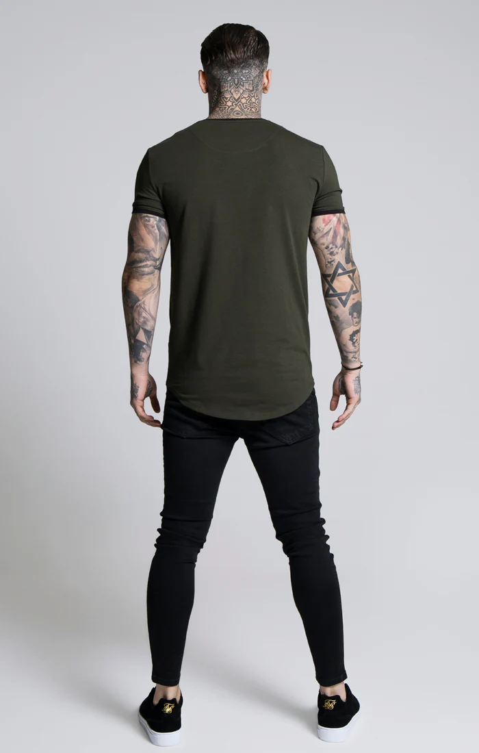 SikSilk S/S Gym Tee – Khaki - Image 5