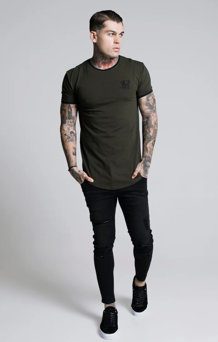 SikSilk S/S Gym Tee – Khaki - Image 6