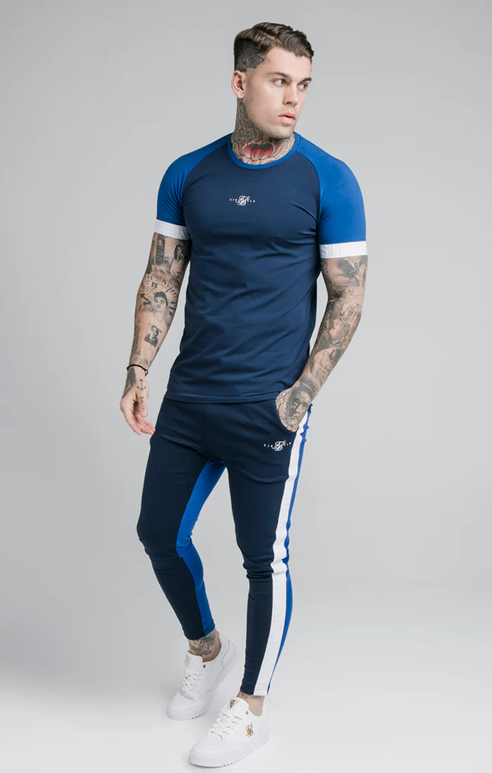 SikSilk S/S Inverse Tech Tee - Navy - Image 4