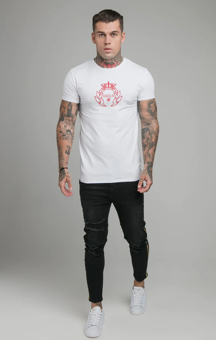White Embroidered T-Shirt - Image 3