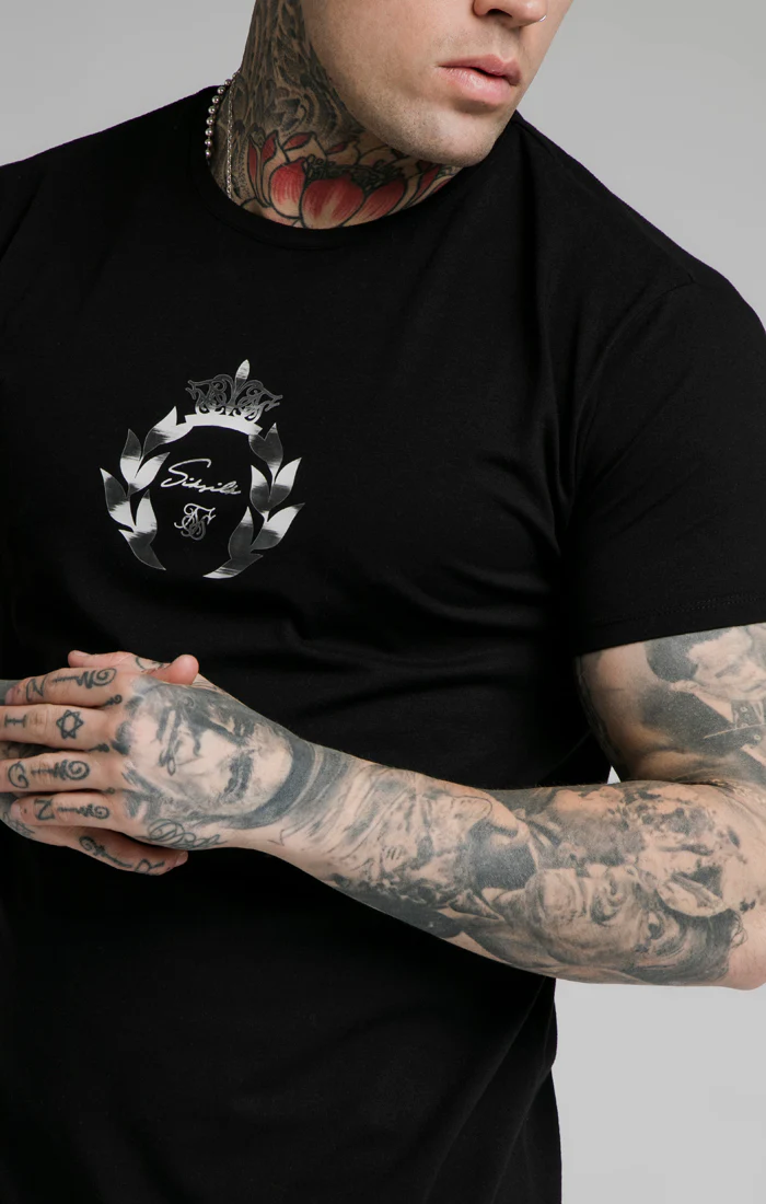 SikSilk S/S Prestige Transfer Tee - Black - Image 2