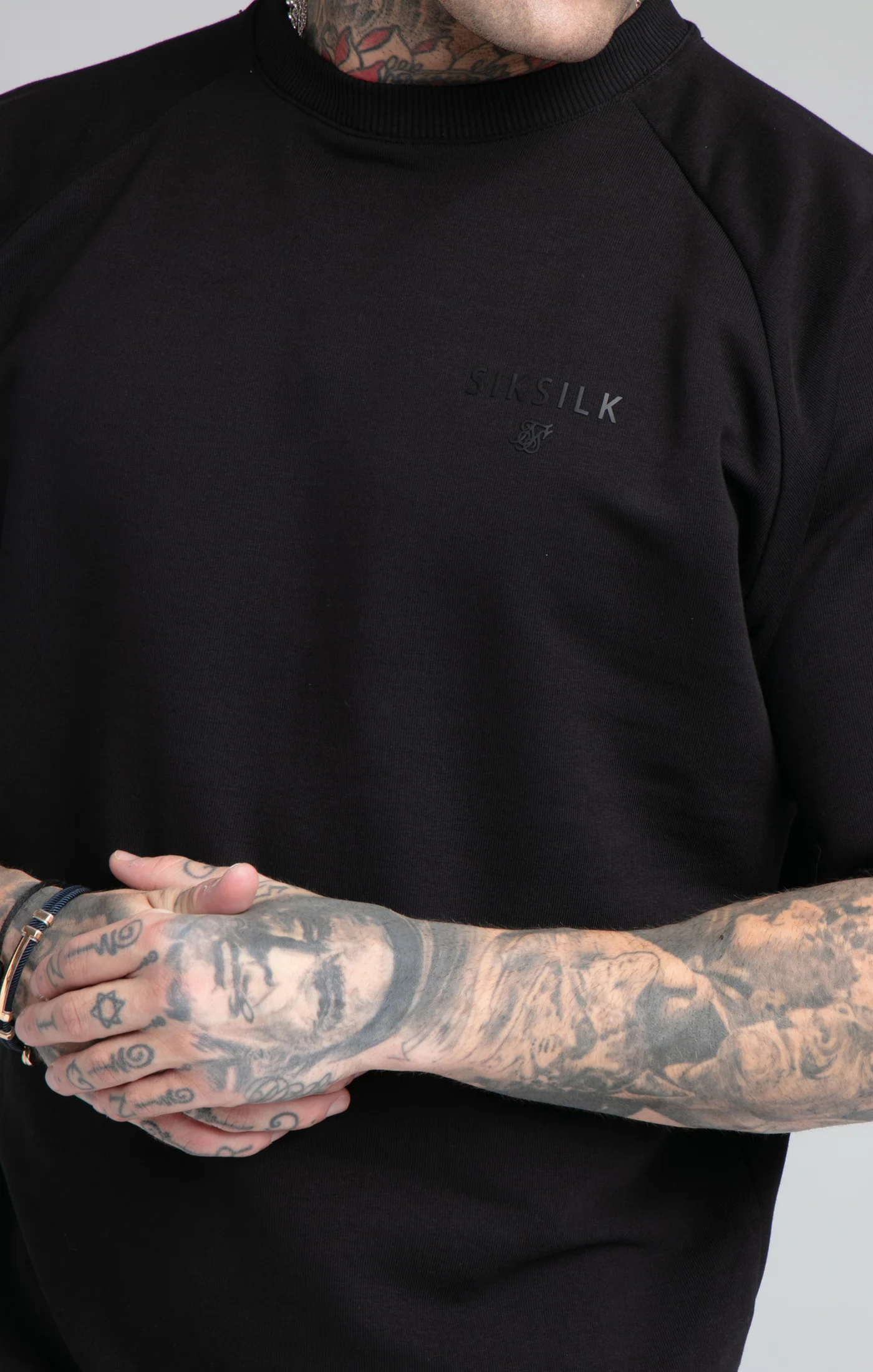 Black Relaxed Crew Sweatshirt - Image 2
