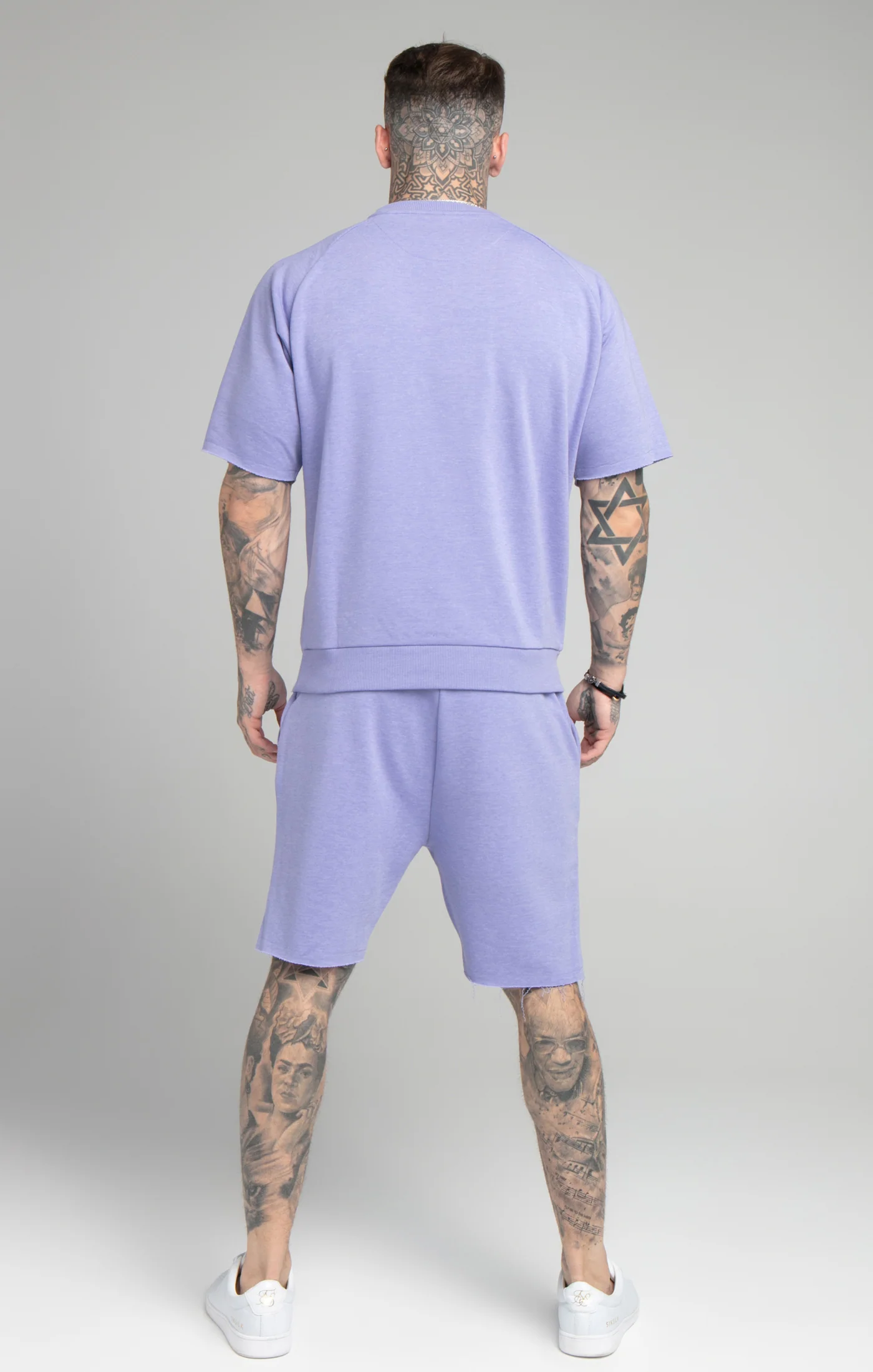 Purple Marl Relaxed Crew Sweatshirt - Image 5