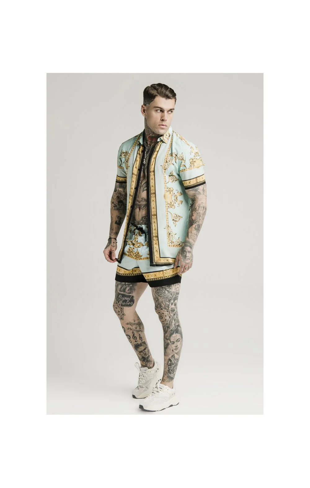 SikSilk S/S Resort Shirt - Lord Light Blue - Image 3