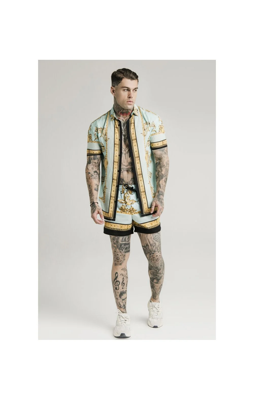 SikSilk S/S Resort Shirt - Lord Light Blue - Image 4