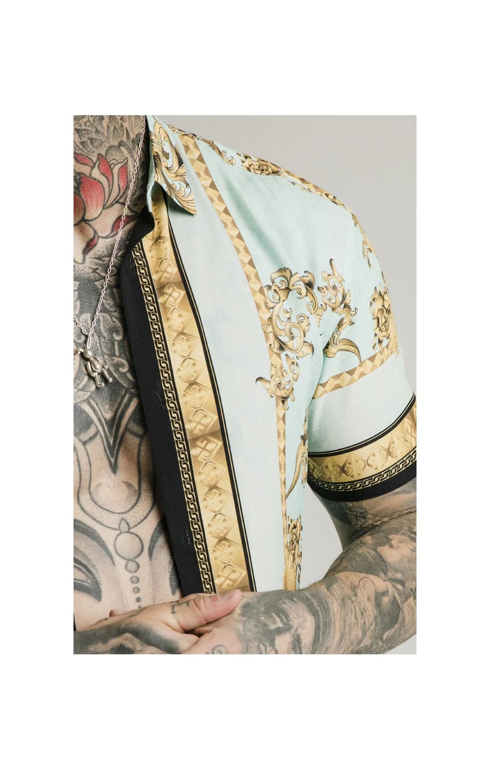 SikSilk S/S Resort Shirt - Lord Light Blue - Image 7