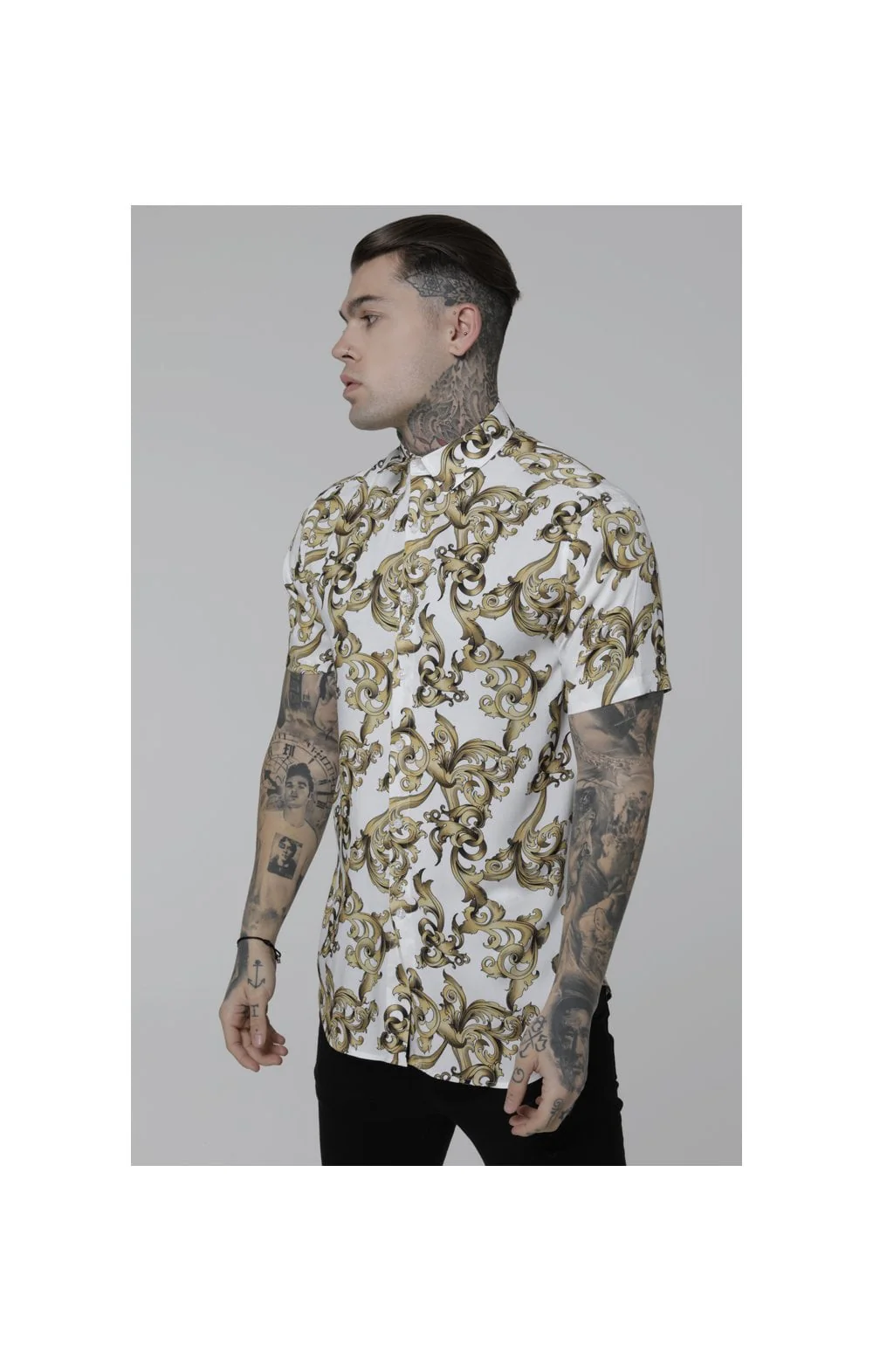 SikSilk S/S Resort Shirt – White Venetian - Image 2
