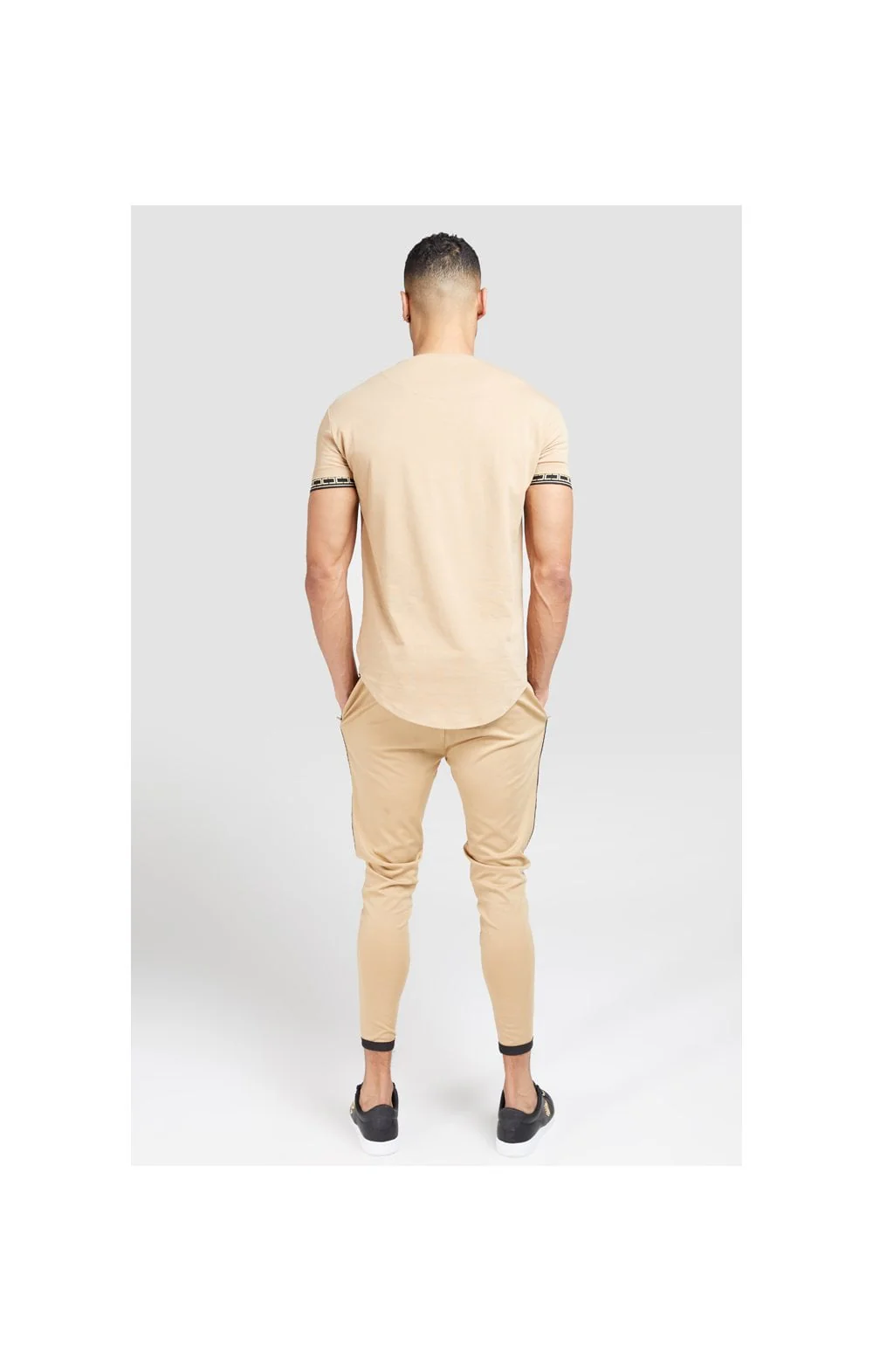 SikSilk S/S Scope Gym Tee – Beige - Image 5