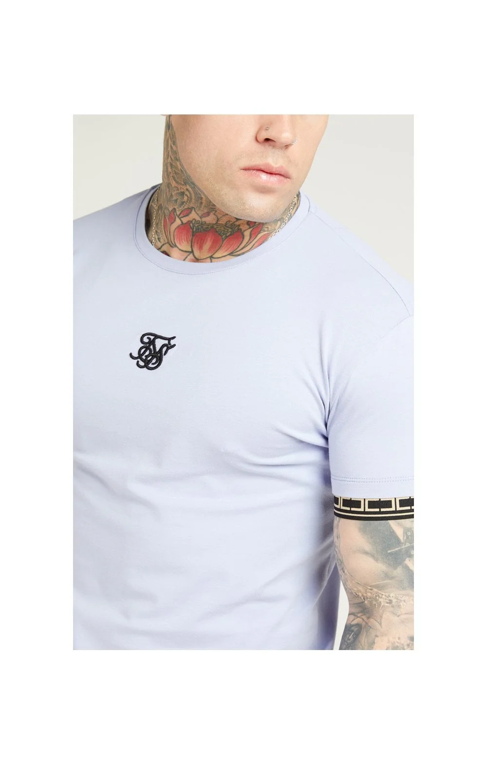 SikSilk S/S Scope Gym Tee – Dusky Sky