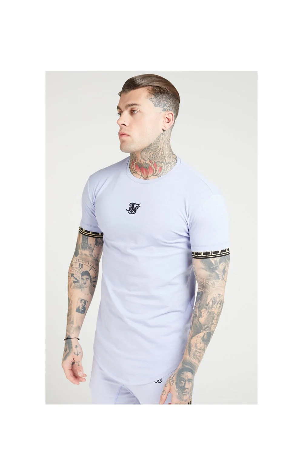 SikSilk S/S Scope Gym Tee – Dusky Sky - Image 2