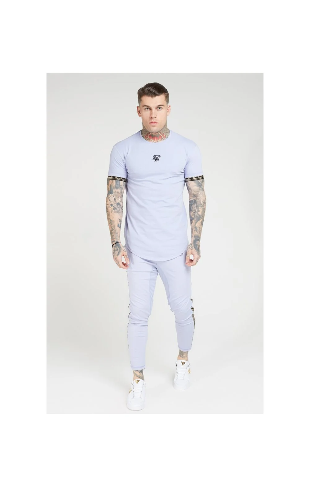 SikSilk S/S Scope Gym Tee – Dusky Sky - Image 5