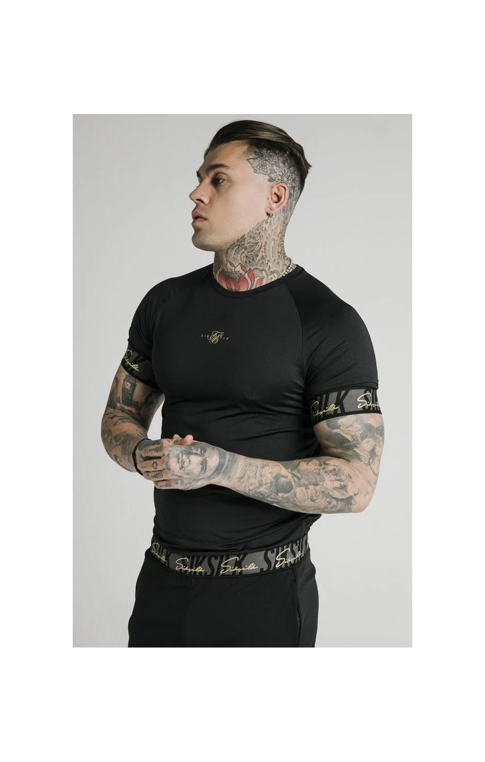 SikSilk S/S Scope Tape Tech Tee – Black