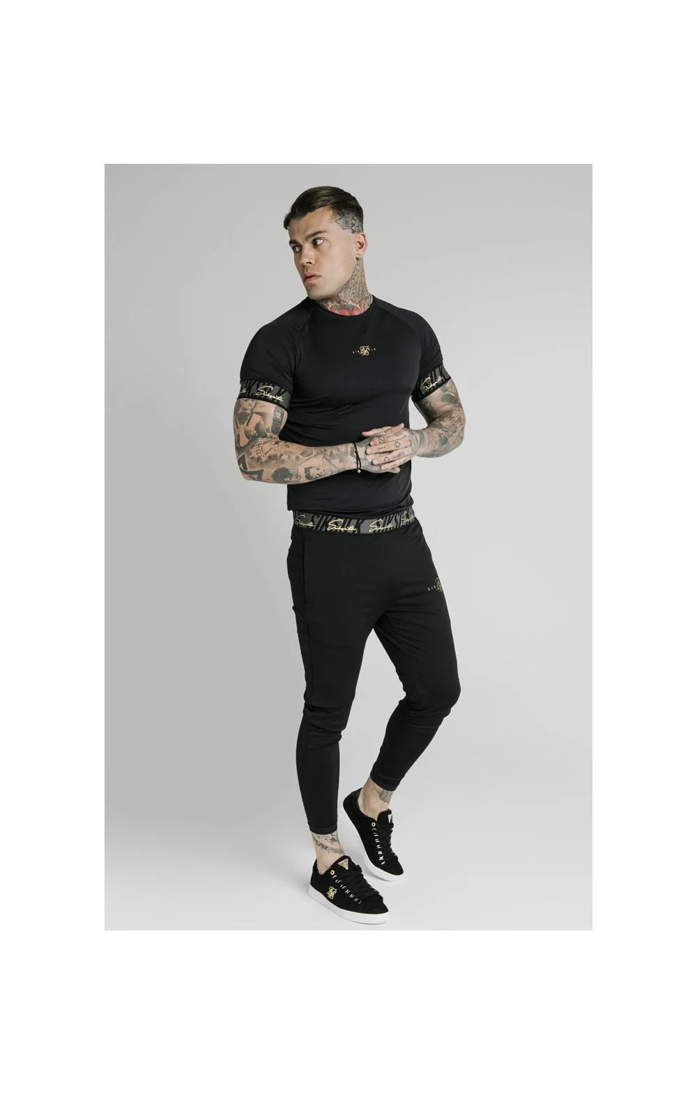 SikSilk S/S Scope Tape Tech Tee – Black - Image 3