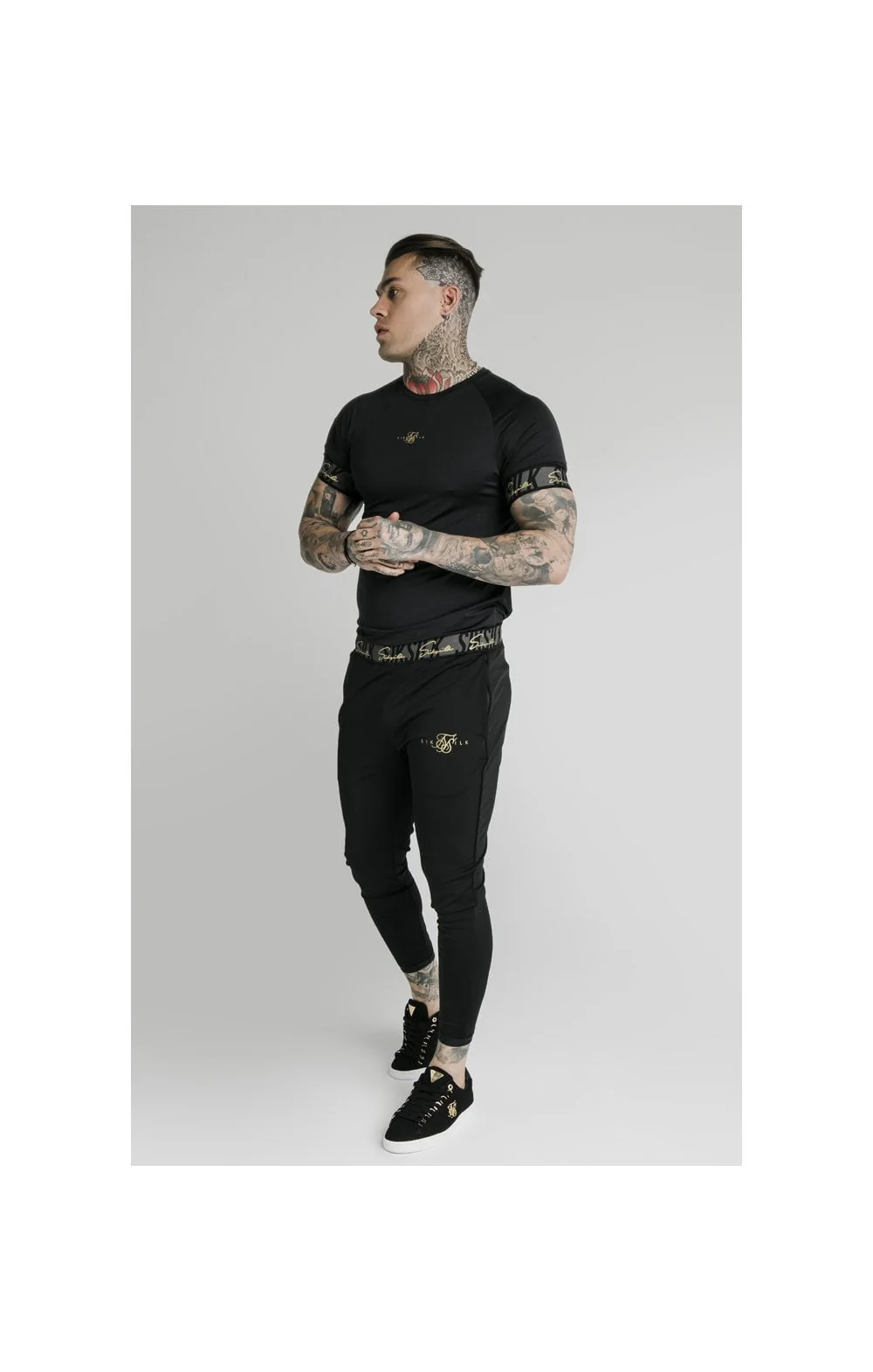 SikSilk S/S Scope Tape Tech Tee – Black - Image 4