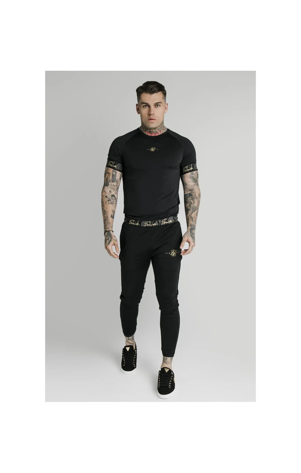 SikSilk S/S Scope Tape Tech Tee – Black - Image 5