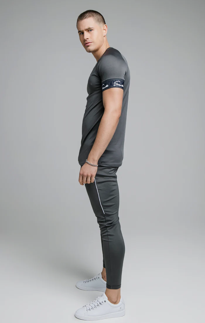 Grey Elastic Cuff T-Shirt - Image 4