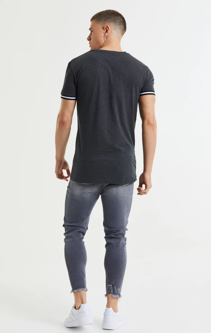 SikSilk S/S Signature Tee - Grey - Image 4