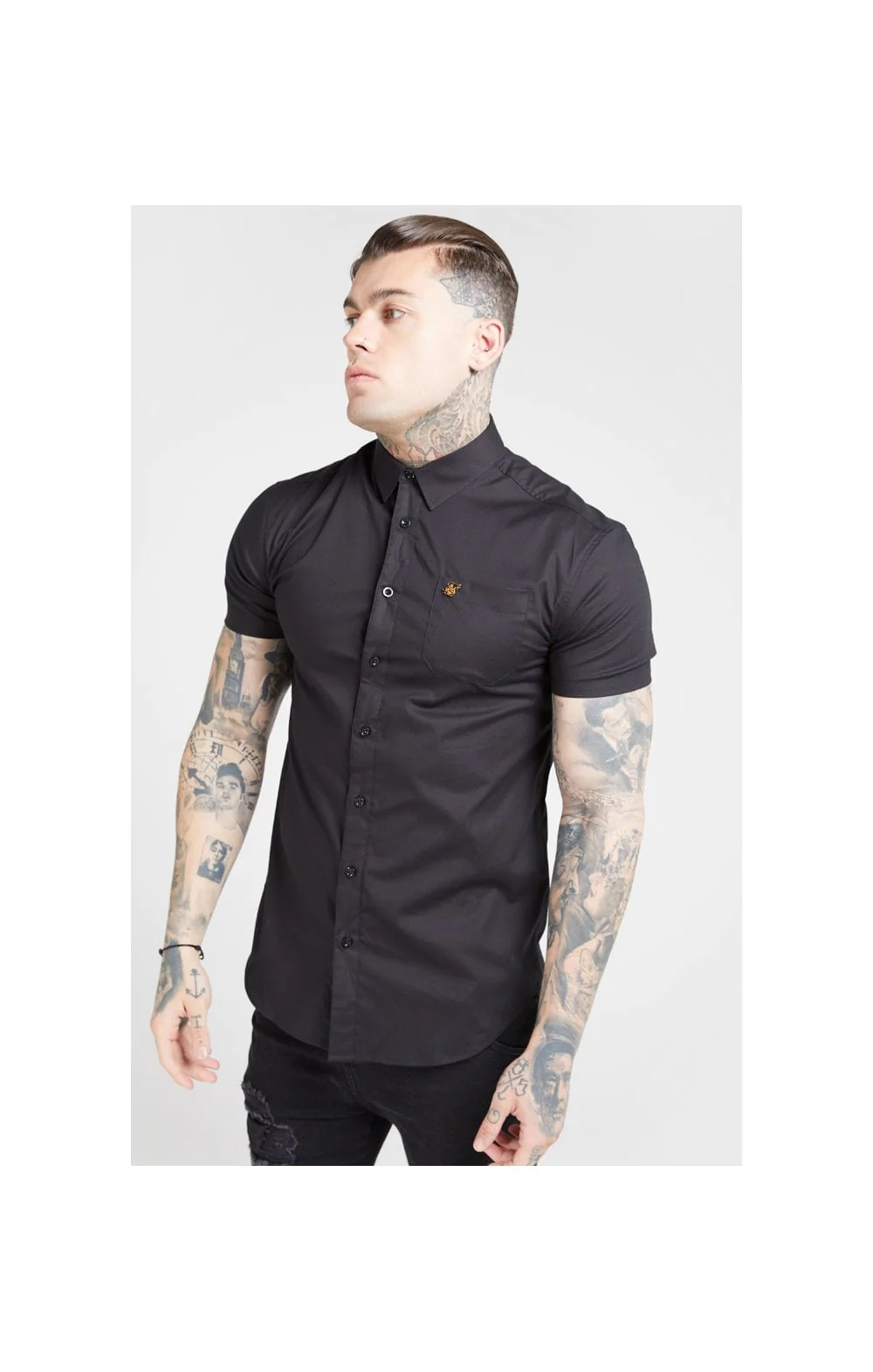SikSilk S/S Smart Shirt - Black