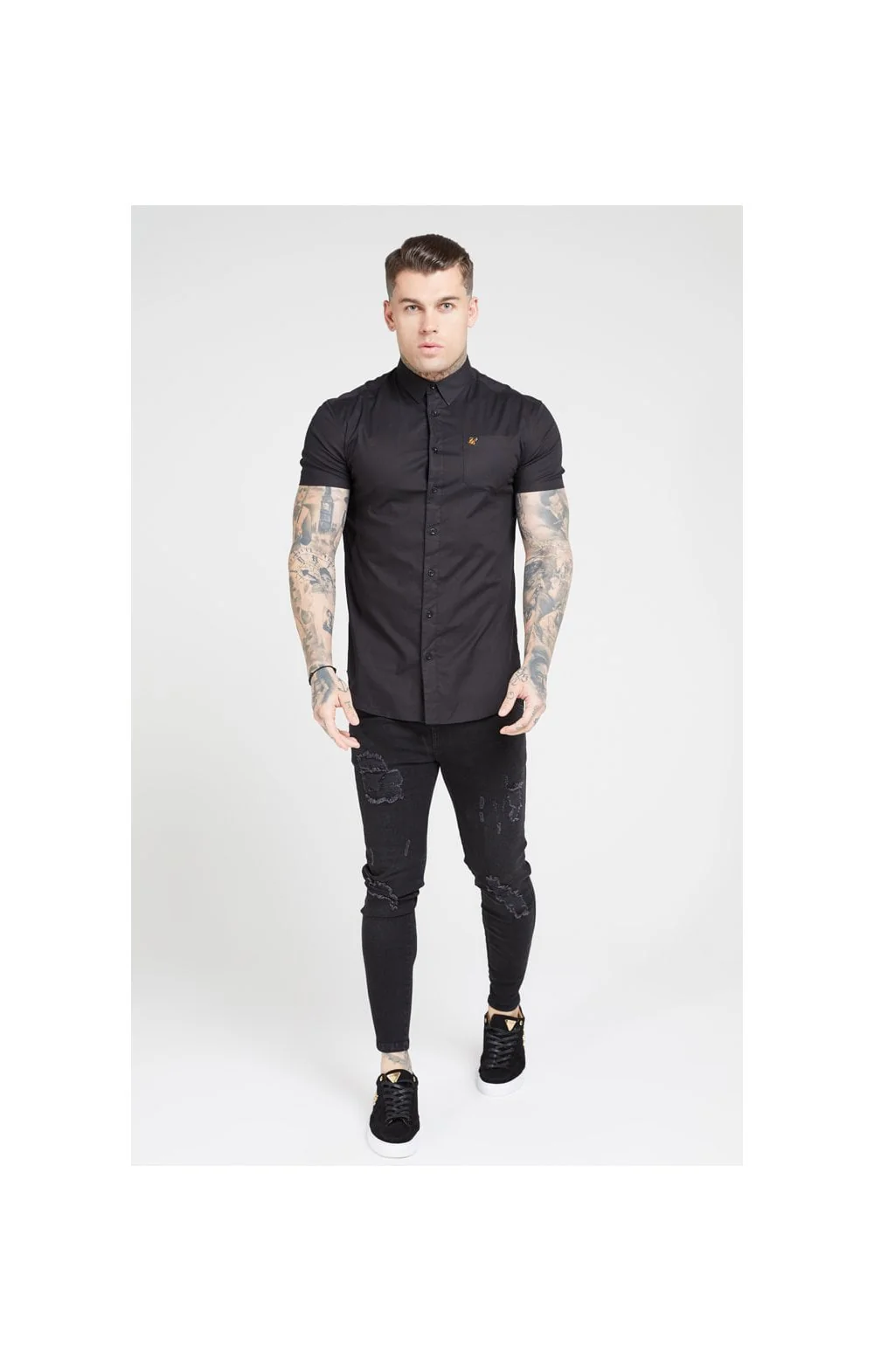 SikSilk S/S Smart Shirt - Black - Image 3