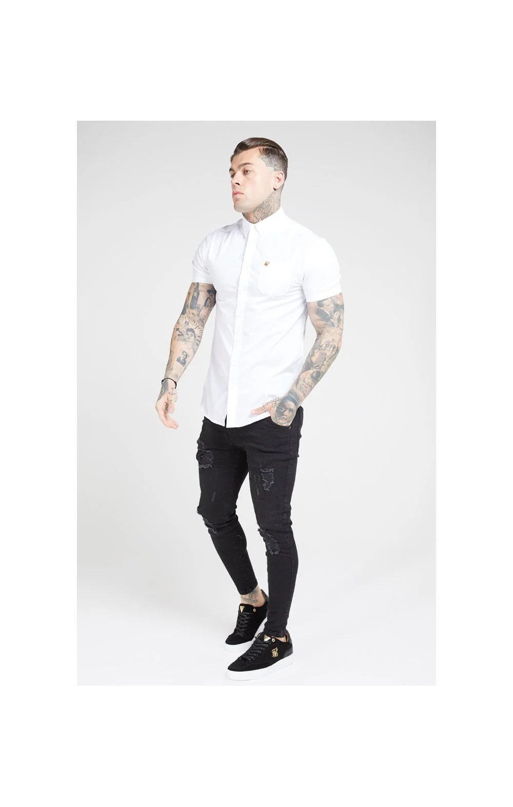 SikSilk S/S Smart Shirt - White - Image 3