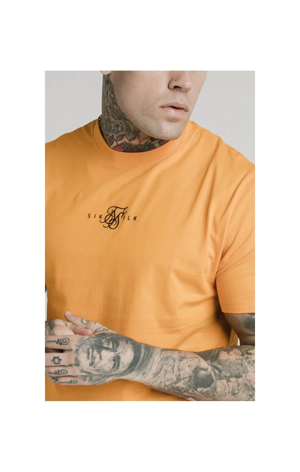 SikSilk S/S Square Hem Tee – Orange