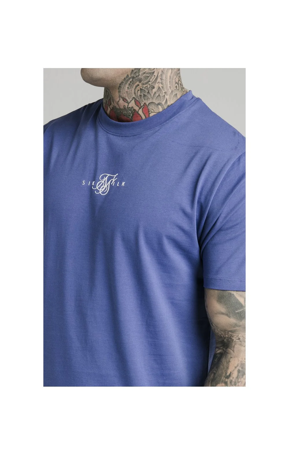 SikSilk S/S Square Hem Tee – Blue - Image 2