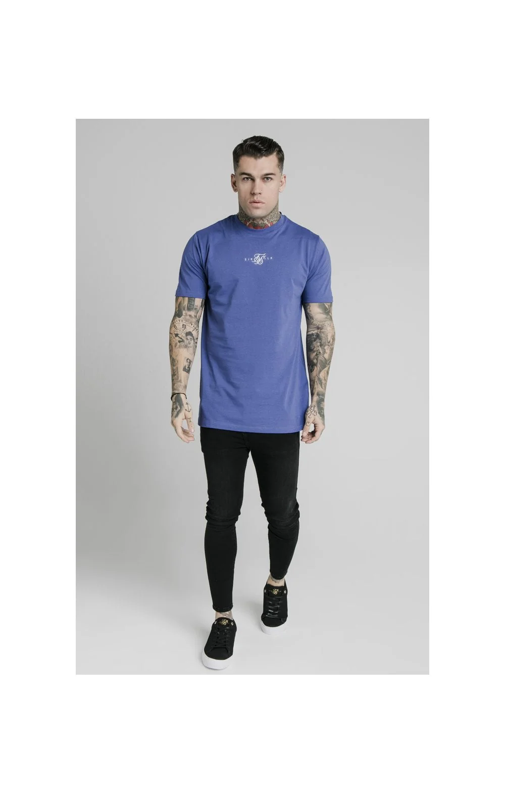SikSilk S/S Square Hem Tee – Blue - Image 4
