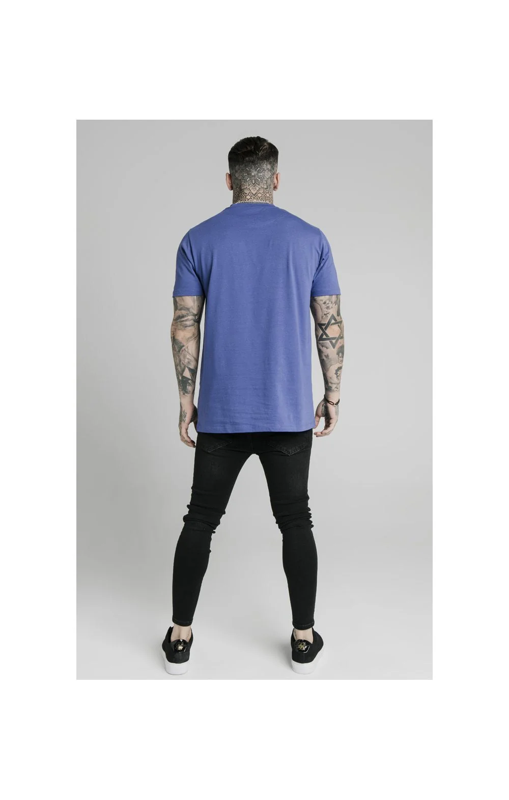 SikSilk S/S Square Hem Tee – Blue - Image 5