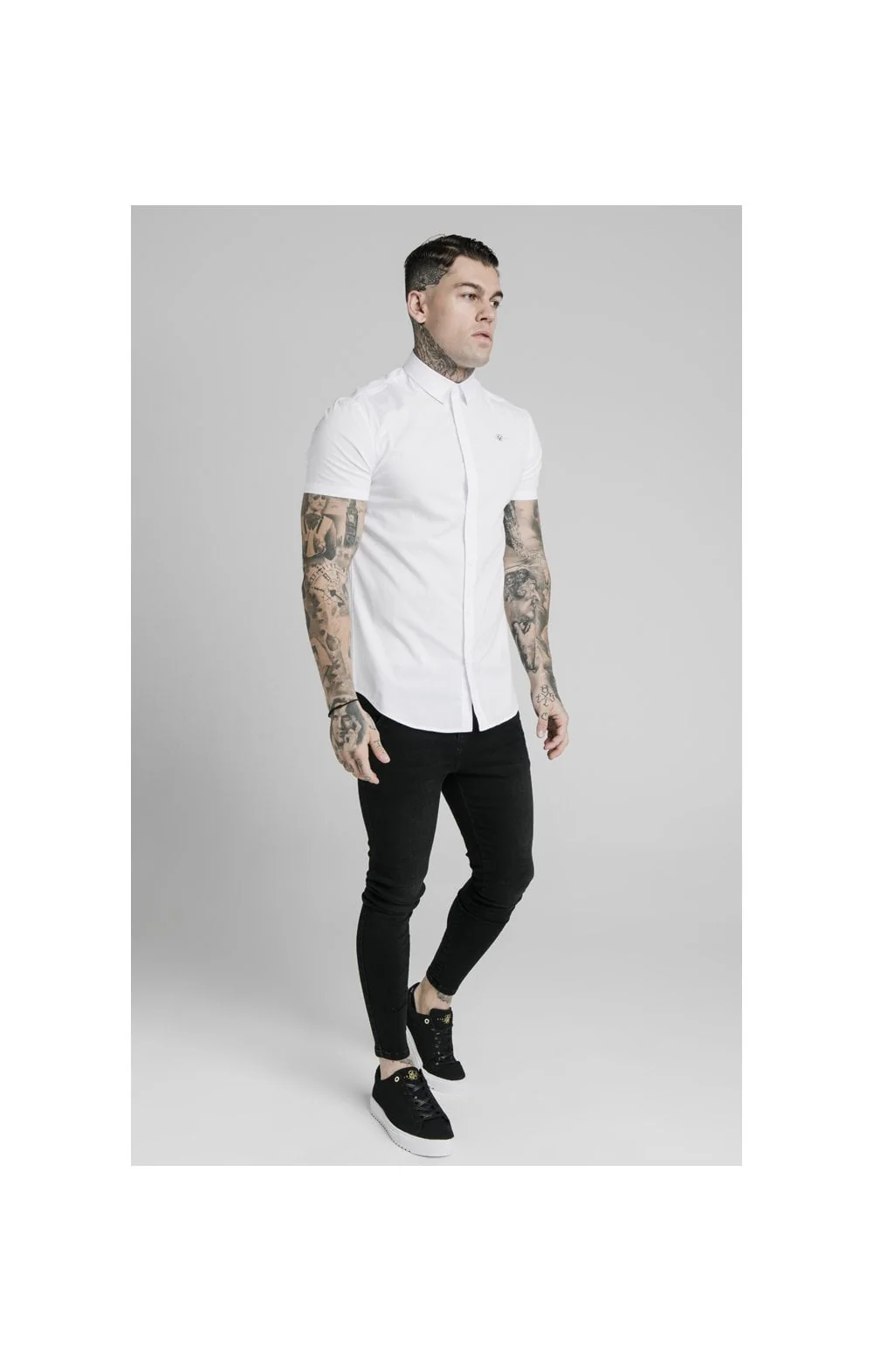 SikSilk S/S Standard Collar Shirt - White - Image 2