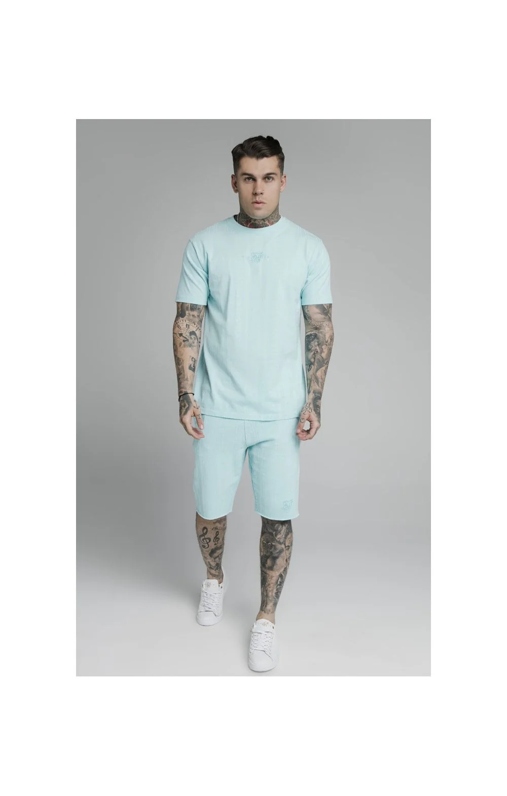SikSilk S/S Standard Fit Tee - Blue - Image 4