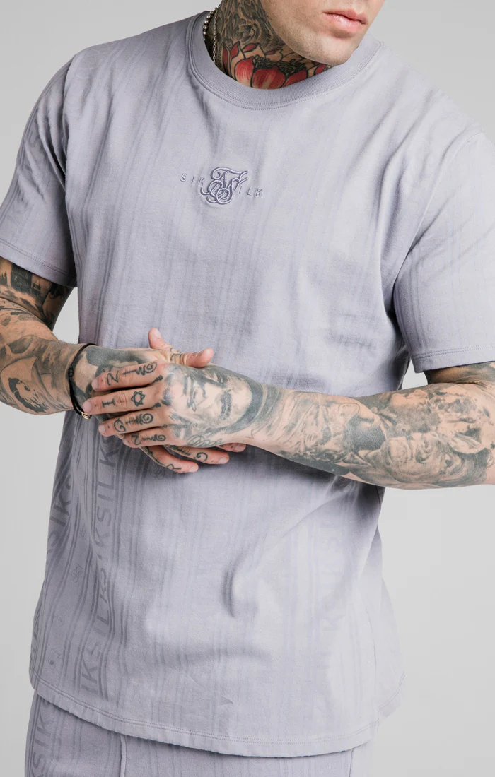 SikSilk S/S Standard Fit Tee - Grey - Image 5
