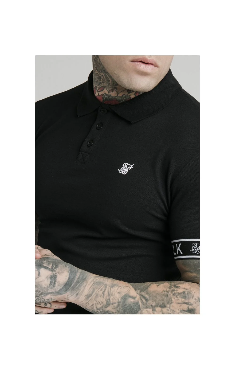 SikSilk S/S Tech Polo - Black - Image 2