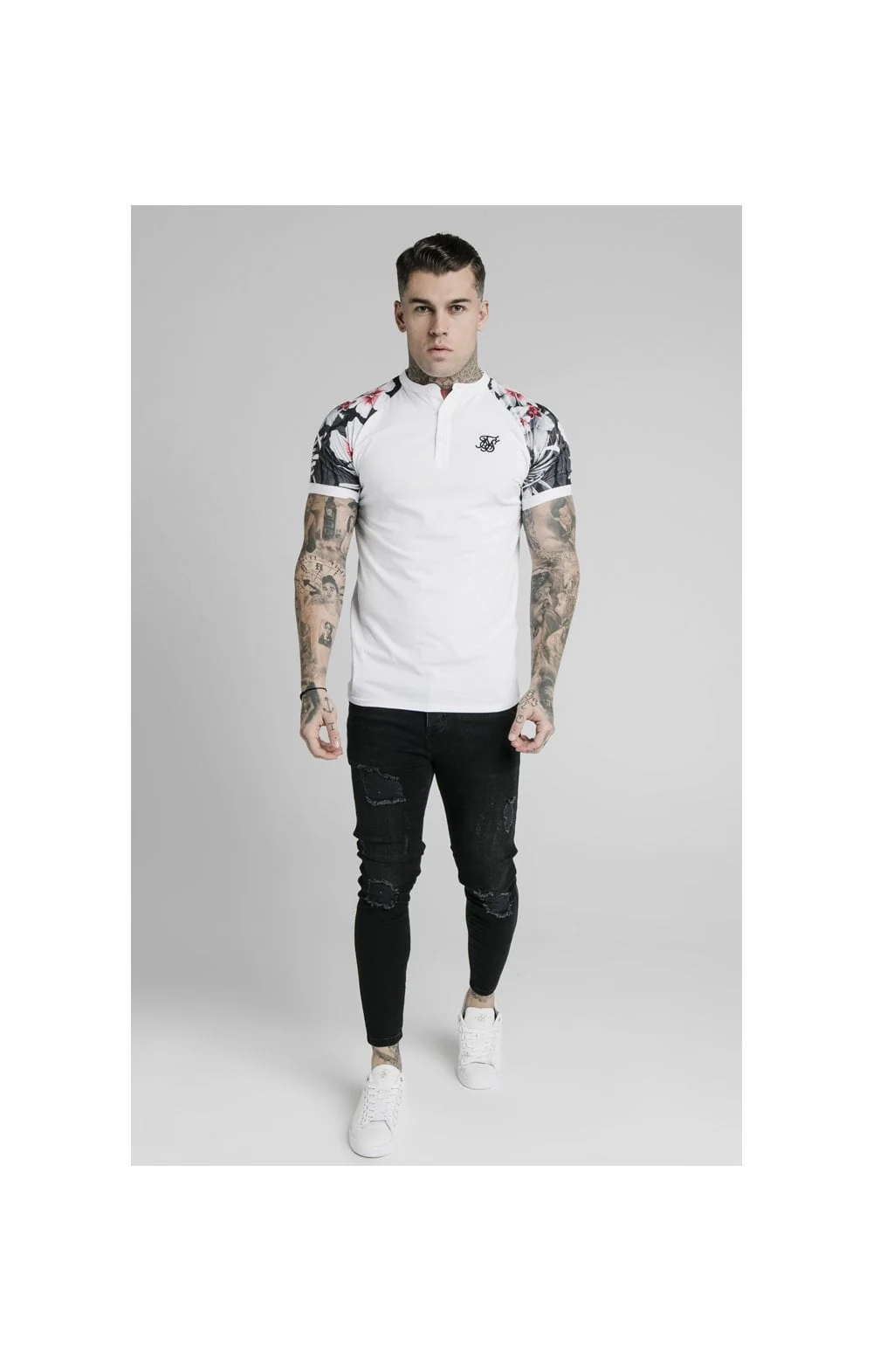 SikSilk S/S Tech Polo - White - Image 3