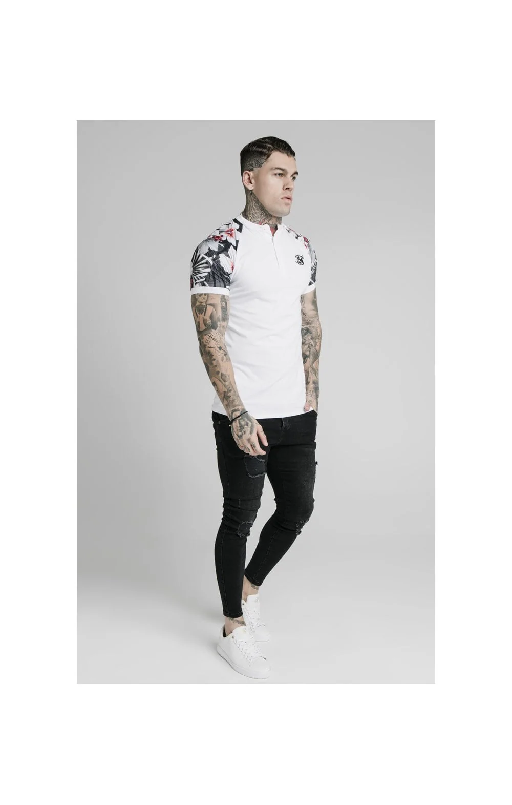 SikSilk S/S Tech Polo - White - Image 4