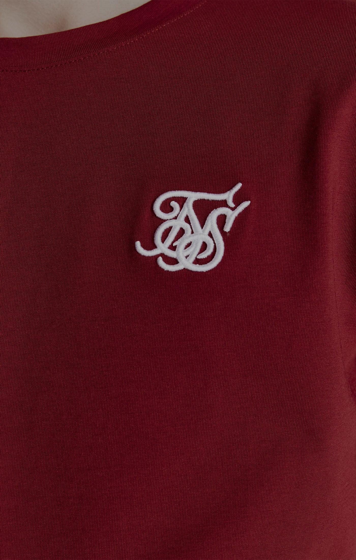 Boys Burgundy Essentials Short Sleeve T-Shirt - Image 2