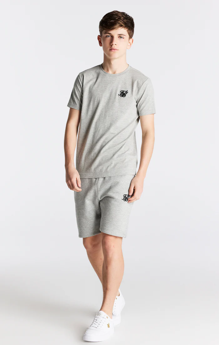 Boys Grey Marl Essentials Short Sleeve T-Shirt - Image 3