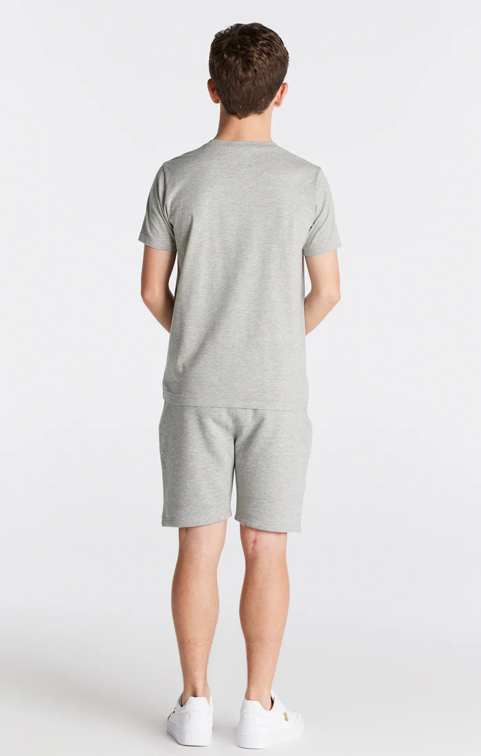 Boys Grey Marl Essentials Short Sleeve T-Shirt - Image 5