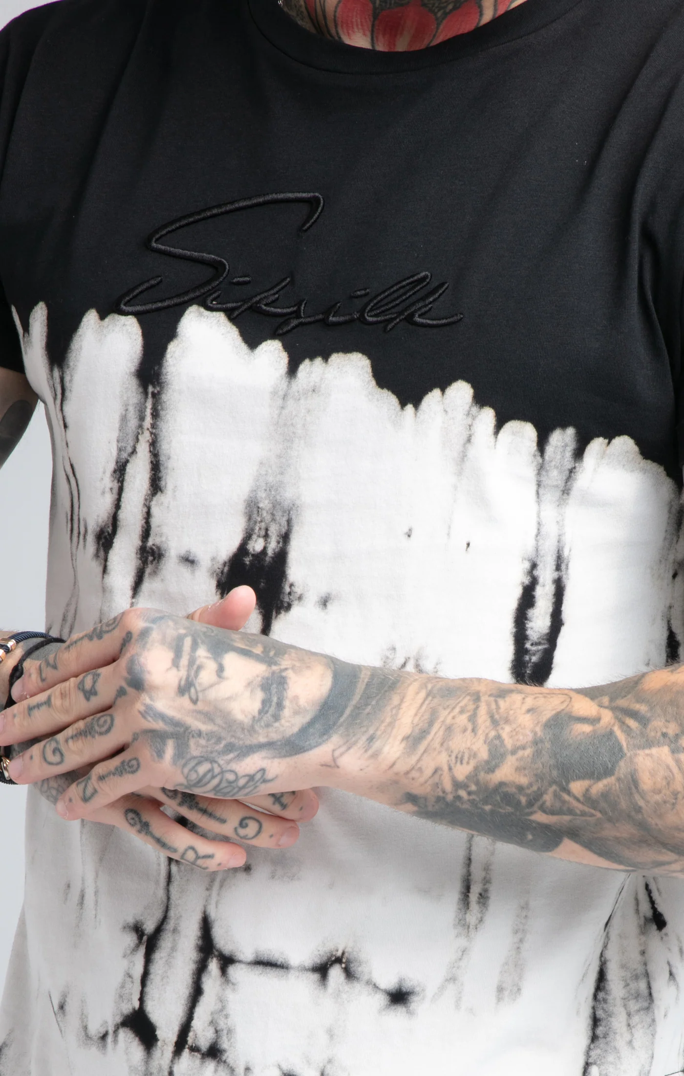 Black Tie Dye Flight Muscle Fit T-Shirt - Image 2