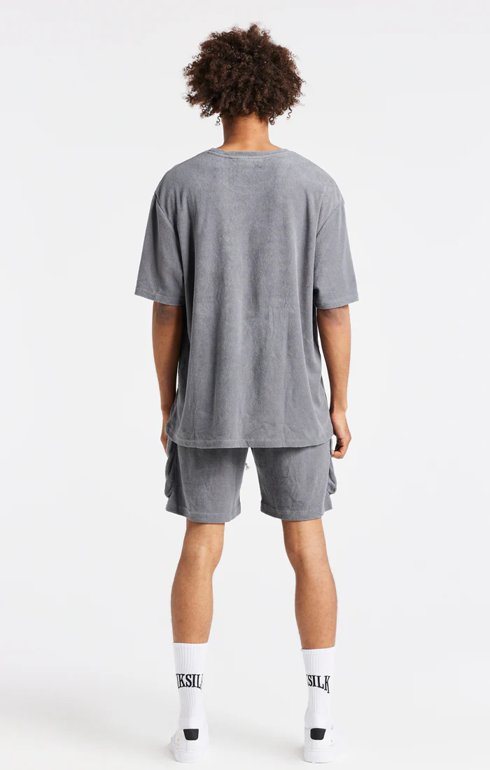 Grey Towelling Oversized T-Shirt - Image 3
