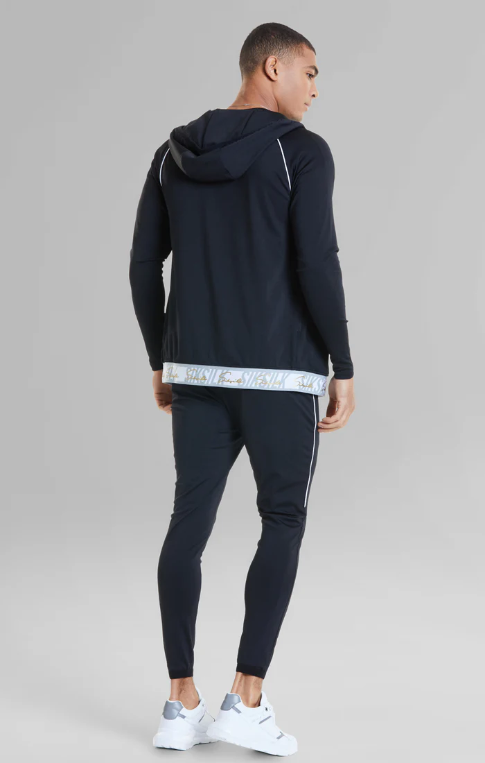 Black Signature Tape Through Hoodie - Image 3